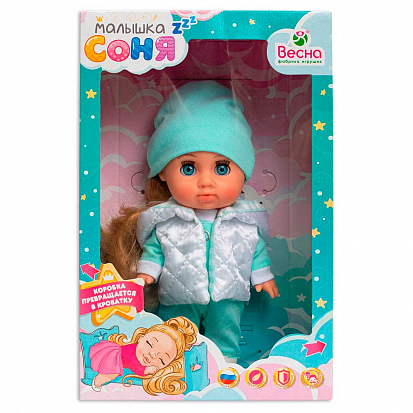 Фото товара В4202 Кукла Весна "Малышка Соня зефирка 3" в/к 10*17*37 см