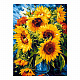LORI Кпн-264 Картина по номерам на картоне 28,5*38 см "Подсолнухи" фото