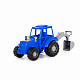 миниатюра ПОЛЕ84866 Трактор "Алтай" (синий) с лопатой (в сеточке)