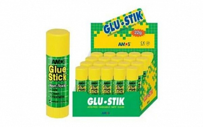 Фото GSW22 Клей-карандаш AMOS "GLUE STIK", 22 гр. (20/480) (GSW22) (833740)