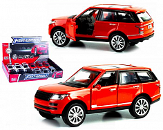 А6524В Машина металлическая Range Rover. Двери открываются, пуллбек. 1:50 PlaySmart. 6524W (108)