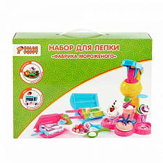 631025 Набор для лепки "Фабрика мороженого", тесто 250 г, аксессуары