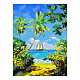 миниатюра LORI Кпн-011 Картина по номерам на картоне 28,5*38 см "Тёплый берег"