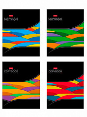 Тетрадь А5 80 л. линия ХАТБЕР "ЯРКАЯ ГРАФИКА", скоба (80Т5лВ2) (068478)