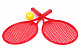 миниатюра Т0380 Ракетки тенисные с мячиком БОЛЬШИЕ 53*25см 