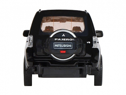Фото 1251431JB ТМ "Автопанорама" Машинка металлическая, 1:33 Mitsubishi Pajero 4WD Tubro, черный, инерция
