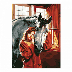 LORI Кпн-287 Картина по номерам на картоне 28,5*38 см "Дружба"