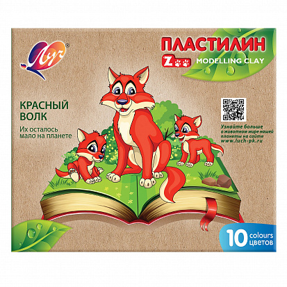 Пластилин ЛУЧ "ZOO"", 10цв., (1/20) (29С 1721-08) фото