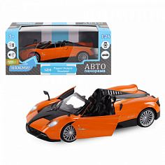 1251198JB ТМ "Автопанорама" Машинка металлическая, 1:24, Pagani Huayra Roadster, оранж, открываются 