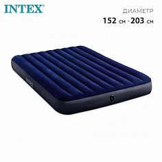64759 Матрас надувной Classic Downy Fiber-Tech, 152 х 203 x 25 см, 64759 INTEX