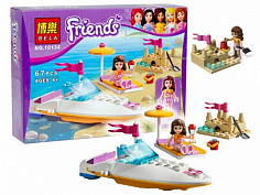 10134 Конструктор LARI Друзья катер на пляже 67 дет.