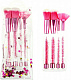 миниатюра 1toy Т21692 Lukky набор из 4 кистей для нанесения макияжа с подвижными кристалликами в ручках, розов
