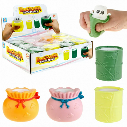 Фото товара Т23258 1Toy Жмяка "Выскочка. Панда" 5,6х5,6х6,2 см, 12 шт. в д/б (10013160/130323/3113559)