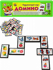 ИН-8098 35.ДОМИНО ПЛАСТИКОВОЕ В ПЛАСТИКОВОМ ФУТЛЯРЕ. ОКРУЖАЮЩИЙ МИР (Арт. ИН-8098)