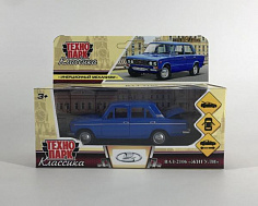 2106-12-BU Машина металл "ваз-2106 жигули" 12см, открыв. двери, инерц., синий в кор. Технопарк