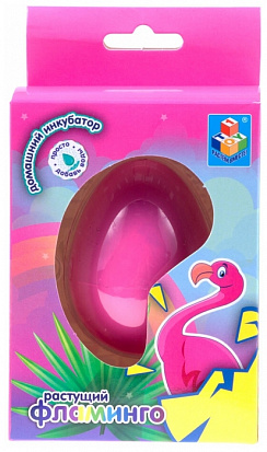 Фото товара 1toy Т15937 1toy домашний инкубатор, яйцо с раст. фламинго, 4,5 х6 смcm, 
