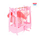 миниатюра МТ 72719 Вешалка для кукольной одежды (шкаф цвет розовый) коллекции Diamond Princess