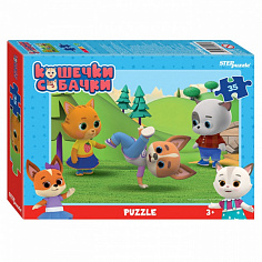 91416 Пазл 35 Кошечки и собачки 91416 Степ /48/