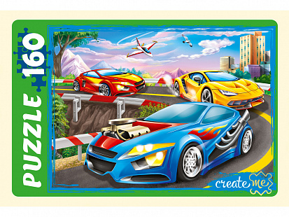 Фото товара ПУ160-3903 ПАЗЛЫ 160 элементов. КРУТЫЕ МАШИНКИ №13 (Арт. ПУ160-3903)