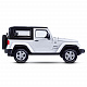 миниатюра 1251520JB Машинка металлическая 1:32 Jeep Wrangler, белый, откр. Двери и капот, свет, звук, ТМ "Авто