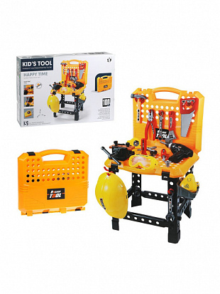 Фото товара T101-1 Игровой набор "Юный механик", в компл. предметов 100 шт, эл.пит. 2хАА не вх. в комп., кор.