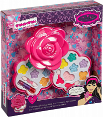 ВВ4750 Набор детской декор. косметики Bondibon Eva Moda, BOX 25,5x24x5,5 см; косметичка-бутон розы, 