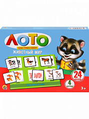 ИН-0486 ЛОТО ПЛАСТИКОВОЕ 24 фишки. ЖИВОТНЫЙ МИР (Арт. ИН-0486)
