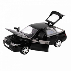 1200161JB ТМ "Автопанорама" Машинка металл., ВАЗ 2112, масштаб 1:22, черный, инерция, откр. двери, к