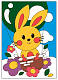 миниатюра Ркн-084 Картина по номерам для малышей ВЕСЁЛЫЕ КАРТИНКИ "Зайчик-путешественник"
