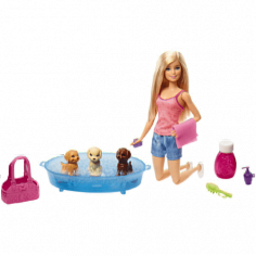 GPJ-37 Кукла Barbie Купание щенков, 30 см