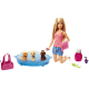 миниатюра GPJ-37 Кукла Barbie Купание щенков, 30 см