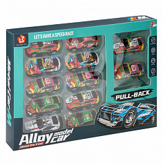 866-12E Набор игровой "Машинки" инерционные, 12 шт.