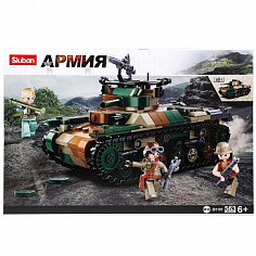 M38-B1107 (16) Конструктор пласт. ТАНК с фигурками, 563дет. в русс. кор.