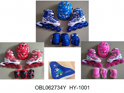 Фото товара HY-1001 ролики PVC 1 кол со свет. SML