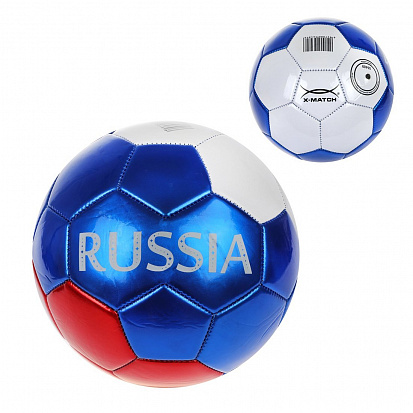 Фото 56489 Мяч футбольный X-Match, 1 слой PVC, металлик