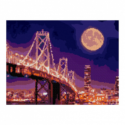 LORI Ам-006 Алмазная мозаика 30*40 см (частичное заполнение) "Неспящий мегаполис" фото