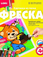 LORI Кп-059 Фреска. Картина из песка "Мишка сладкоежка"