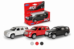 43751W Машинка WELLY 1:38 Cadillac Escalade 2017, пруж. мех., цвет в асс.