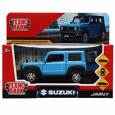 JIMNY-12-BUBK Машина металл SUZUKI JIMNY 11,5 см, двери, багаж, инерц, синий, кор. Технопарк