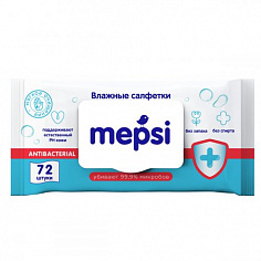 0527 Антибактериальные влажные салфетки MEPSI, 72 шт.
