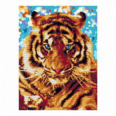 LORI Ам-021 Алмазная мозаика 30*40 см (частичное заполнение) "Игривый тигр"