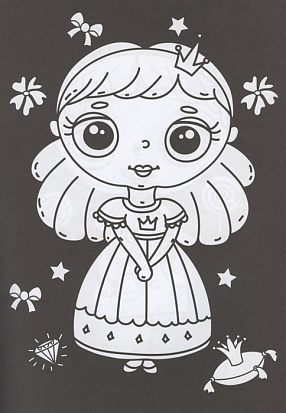 В одной чёрной-чёрной раскраске...ДЛЯ ДЕВОЧЕК фото