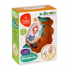 644528 Игрушка э/ф "Конфетка", муз./звуки/свет, мягкие детали, 2ААА не включ.
