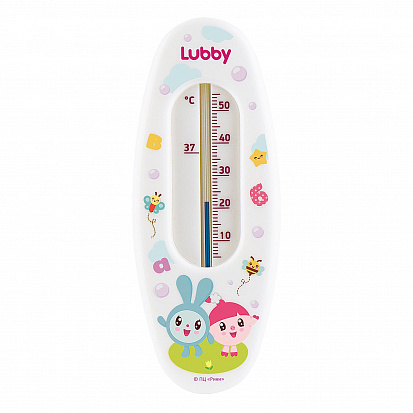 Фото товара LUBBY20904 арт.20904/144/12 Термометр в ванную "Малышарики", от 0 мес, пластик, керосин