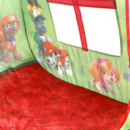 Фото GFA-TONPP01-R Детская игровая палатка "играем вместе" "щенячий патруль", с тоннелем в сумке