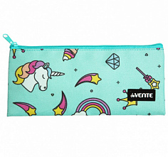 Пенал deVENTE "Ergo. Unicorns and Stars" 21x9x1см, плоский, на молнии, текстиль (7024255)
