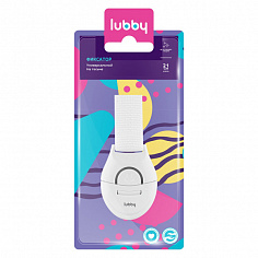 13574 LUBBY Замок для выдвижных шкафчиков на тесьме,безопасный пластик