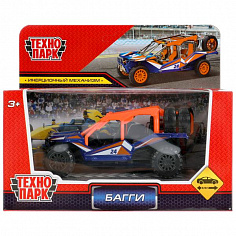 CHAB-12SRT-BU Машина металл БАГГИ АВТОСПОРТ длина 12 см, инерц, синий, кор. Технопарк