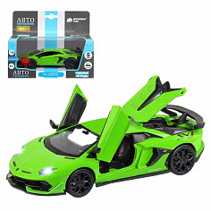 1251408JB ТМ "Автопанорама" Машинка металл., 1:32 Lamborghini SVJ, зеленый, откр. передние двери, с