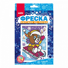 LORI Пз/ф-041 Фреска. Картина из песка "Бурый мишка"